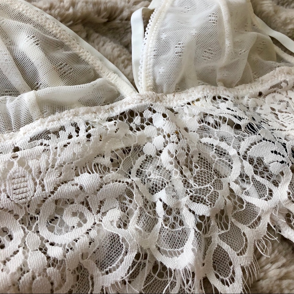 Sam Edelman NWT White lace bralette L - Picture 5 of 8